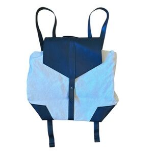 Deux Lux Black and White Canvas Backpack